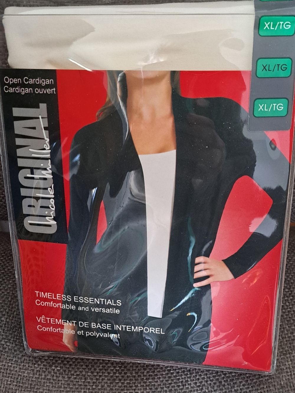 Nicole Miller Off-White Open Cardigan